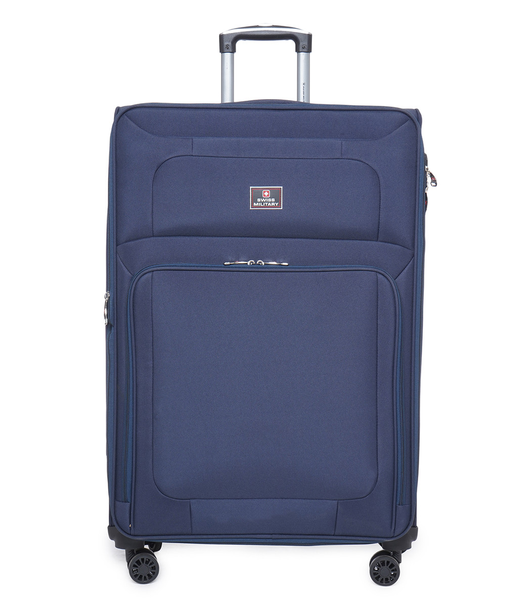 Titanium Navy Blue Soft Trolley Luggage Bag, Polyester, Large Storage Capacity, 75cm