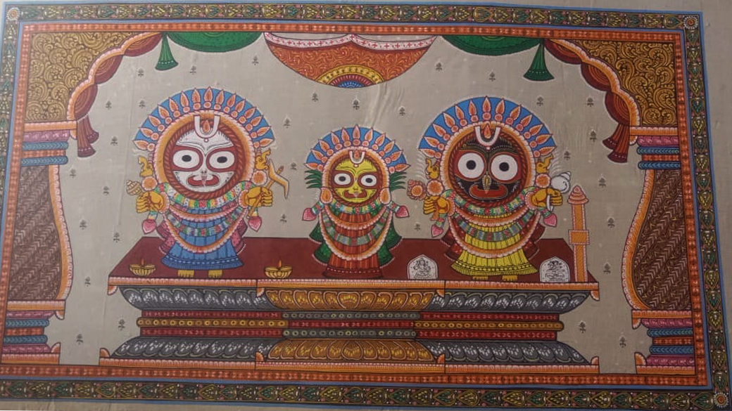 Tasar Cloth Sunabesa Pattachitra Panting