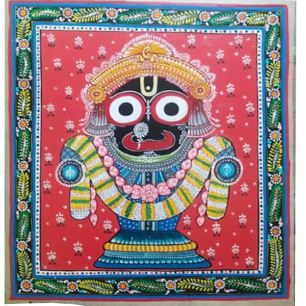 Jagannath Pattchitra Painting on Tasar Cloth