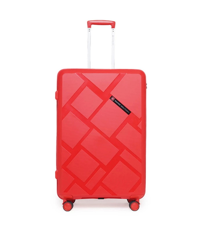 Star Hard-Sided Luggage Trolley Bag In Red Color 65 cm