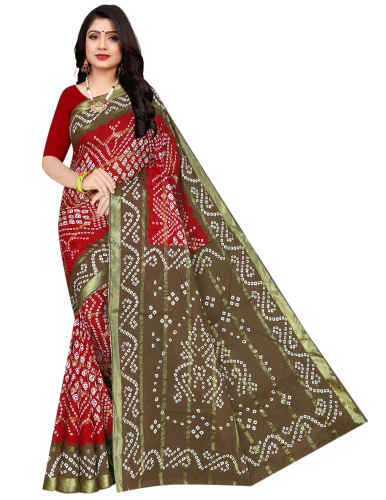 Bandhani Saree in Red Color