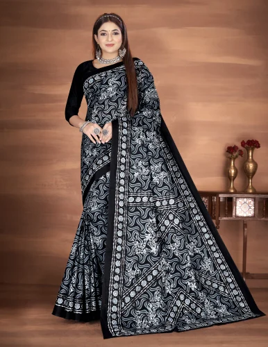 Black karishma cotton saree