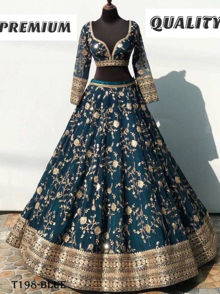 Buy Latest Collection Blue Georgette Lehenga Choli