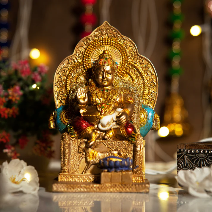 Kuber Ji Idol Statue for Home, Office, Living and Worship Room