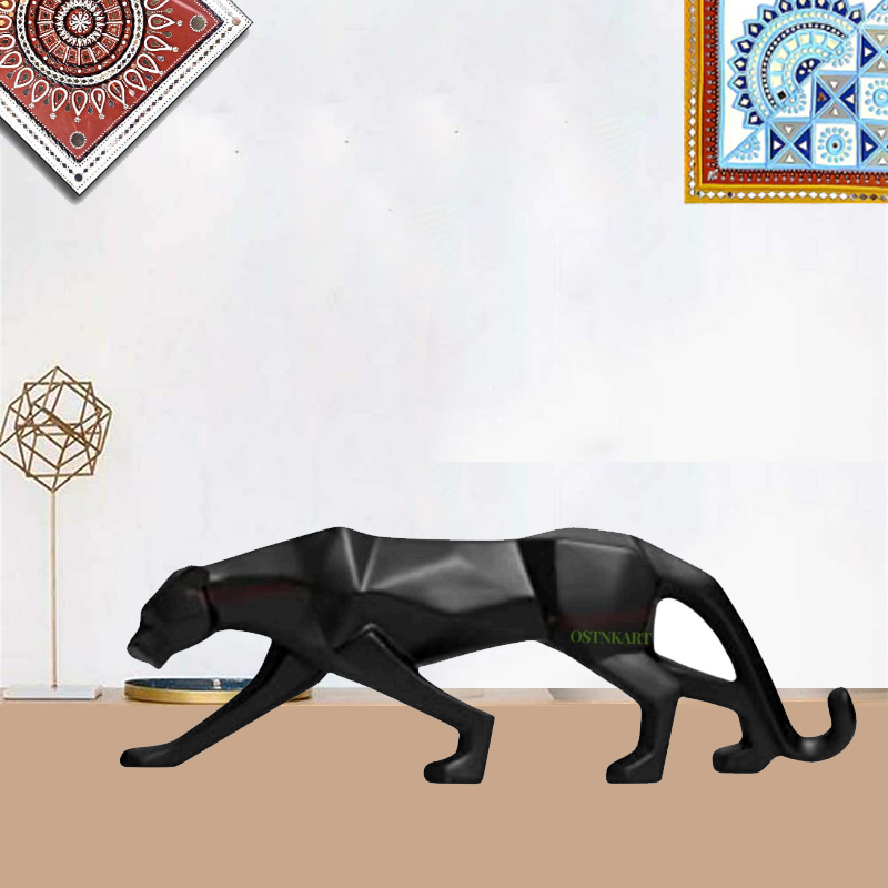 Jaguar Black Statue for  Home Décor, Office Décor, Gifting for Showpiece 10.5 Inch