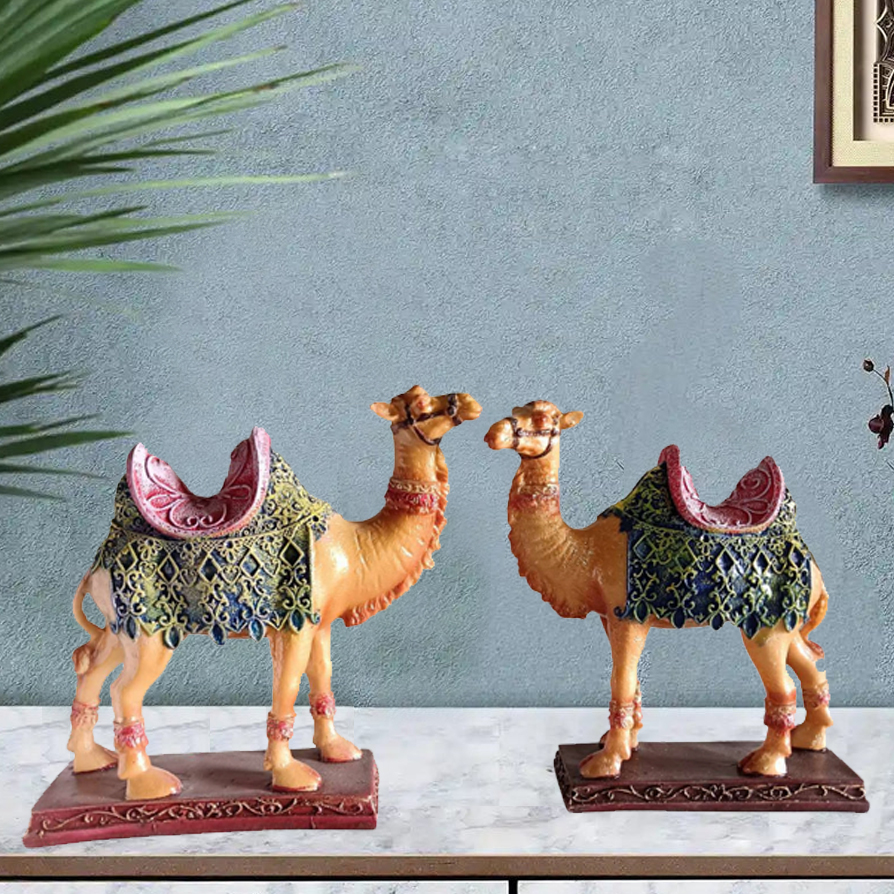 Design Camel Set of 2 for Home Decoration, Living Room, Birthday, Living Room, Farewell, New Year, Birthday, Thanksgiving 9.5 inch