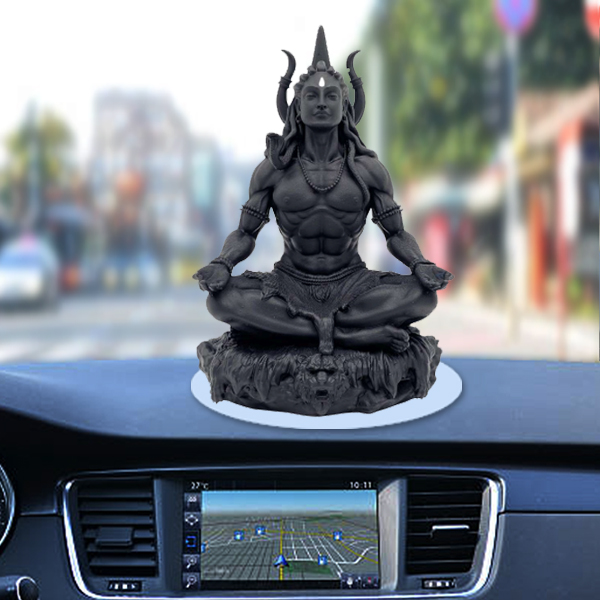 Mahayogi Siva Ji  Idol  Black Color Statue for Car Dashboard, Home Décor, Gifting for Birthday, Anniversary Showpiece 3.5