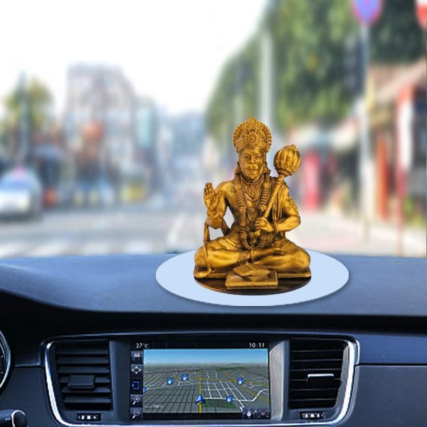 Blessing Hanuman Statue for Car Dashboard, Home Décor, Gifting for Birthday, Anniversary Showpiece 4 inch