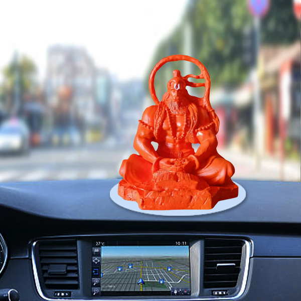 Pawan Sut Hanuman ji Statue for Car Dashboard, Home Décor, Gifting for Birthday, Anniversary Showpiece 4 inch