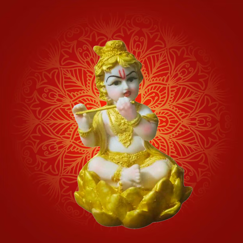 Kamal Krishna Statue for Home Décor, Gifting for Birthday, Anniversary Showpiece 5 inch