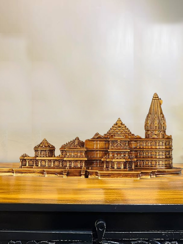 Ram Mandir for Home Décor, Gifting for Birthday, Anniversary Showpiece 6 inch