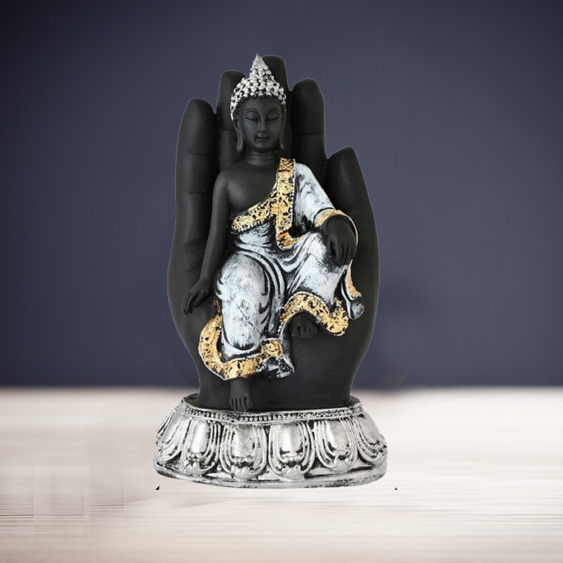 Palm Buddha for Home Décor, Office Decor Showpiece 7 inch