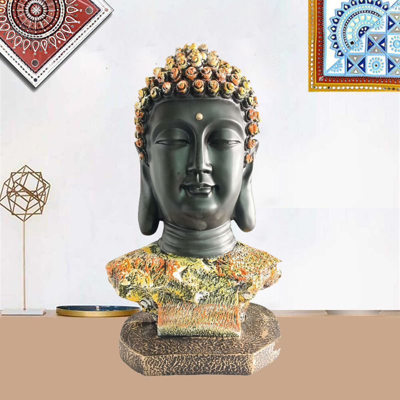 Buddha Head for Home Décor, Office Decor,  Gifting for Birthday, Anniversary Showpiece 17 X 9.5 inch