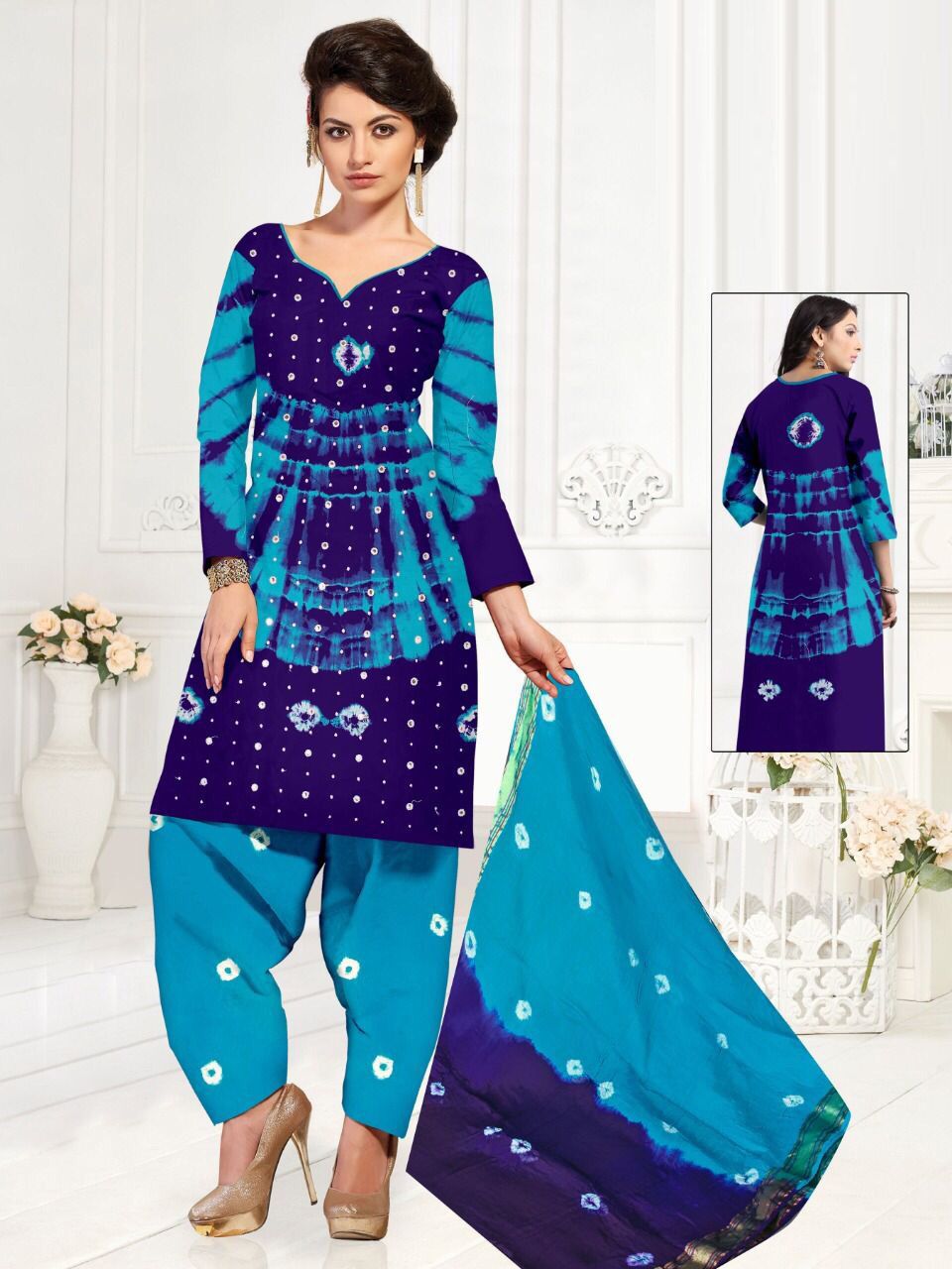 SURYAVANSHI Pure Cotton Bandhni Dress