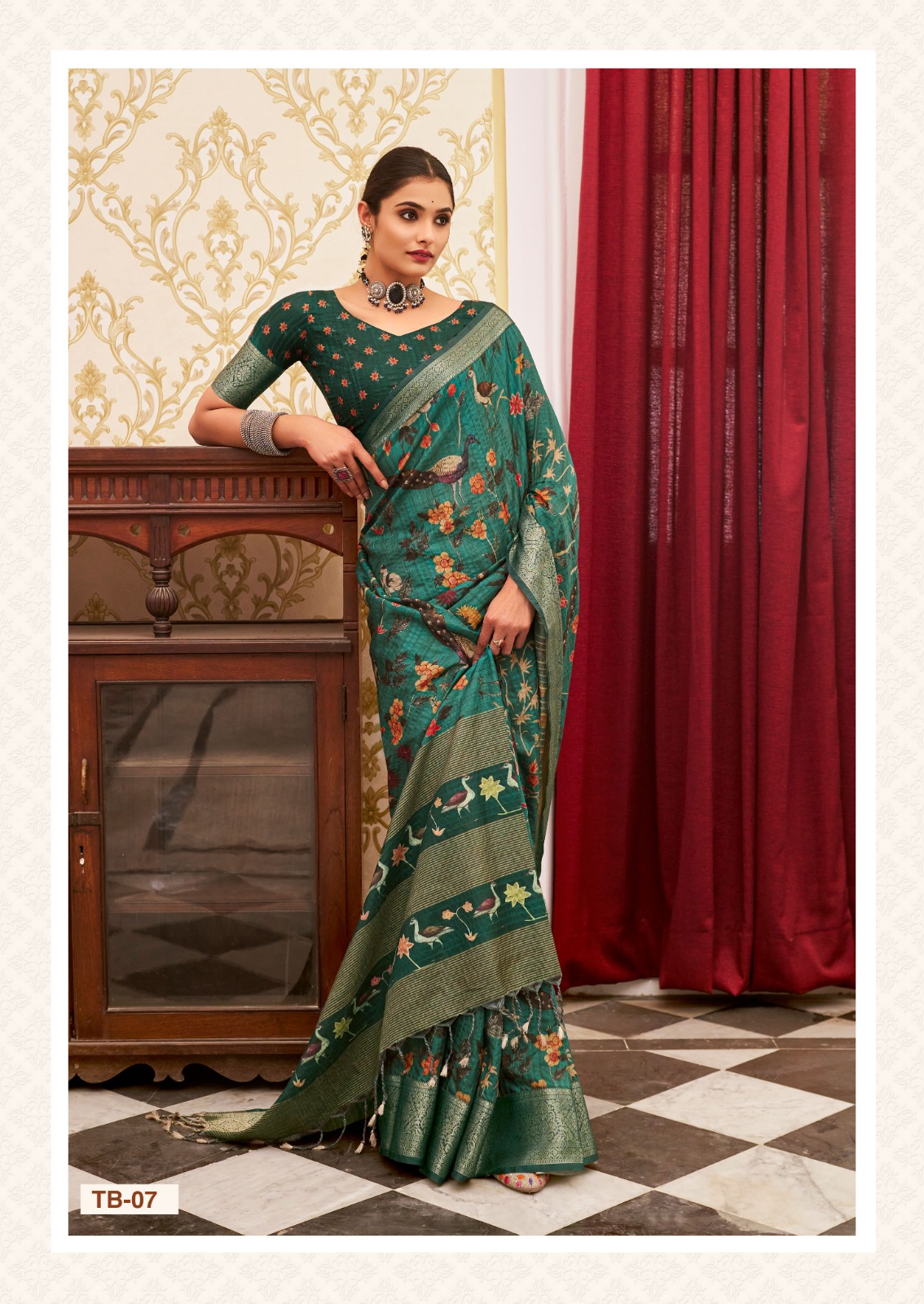 Kotha silk jequard special edition  color green