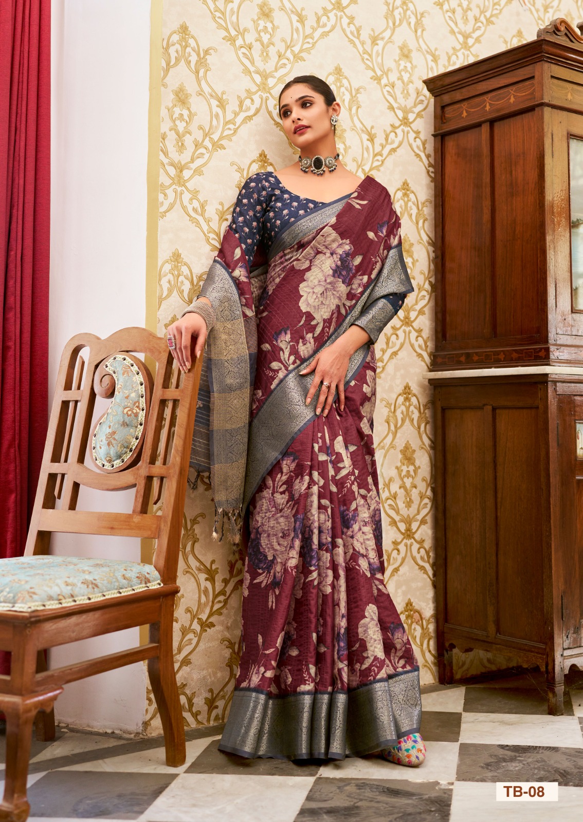 Kotha silk jequard special edition  color red