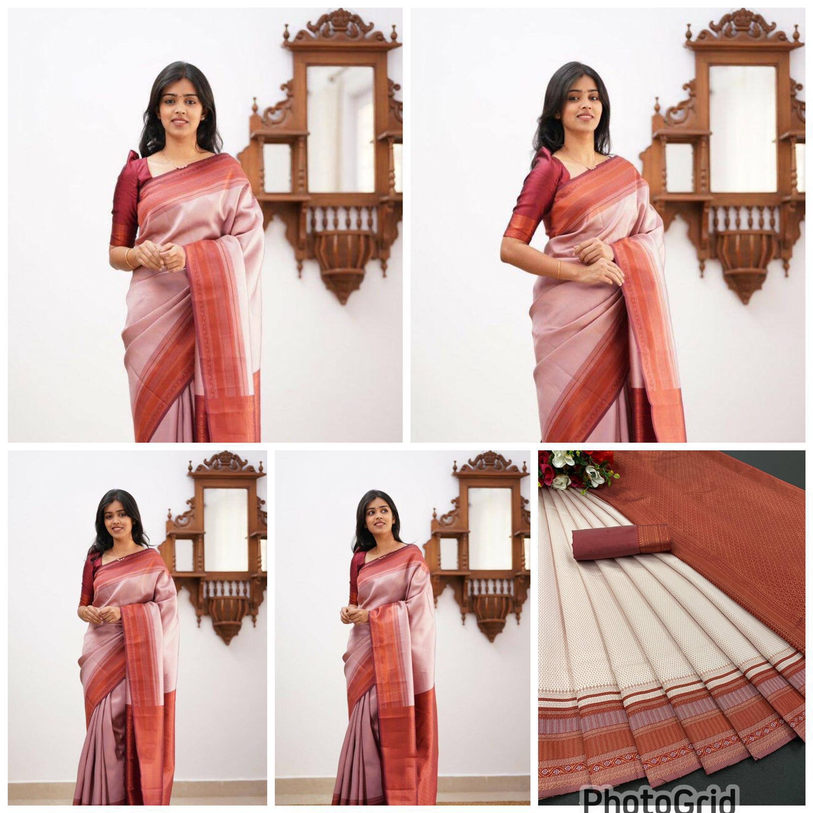 Breathable Organic Banarasi Sarees color 