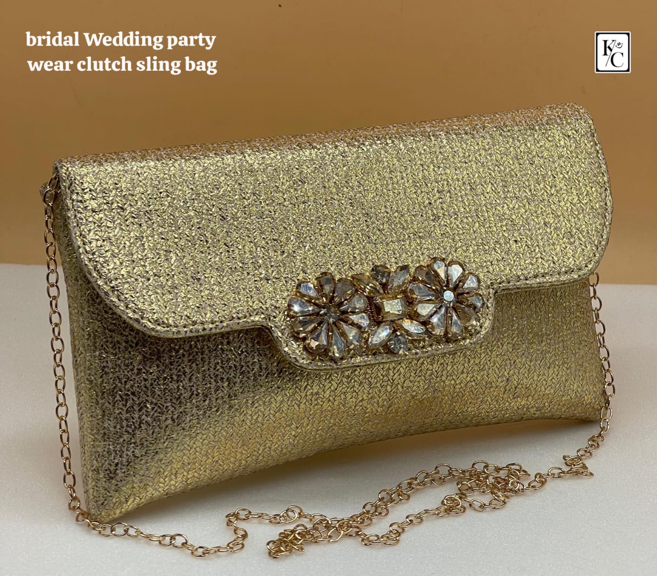 Bridal Wedding Pearl Clutch Sling Bag