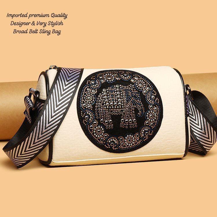 Premium Quality Designer & Very Stylish Broad Belt Sling Bag 